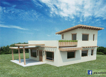 Vivienda de Adobe diseñada con criterios bioclimaticos